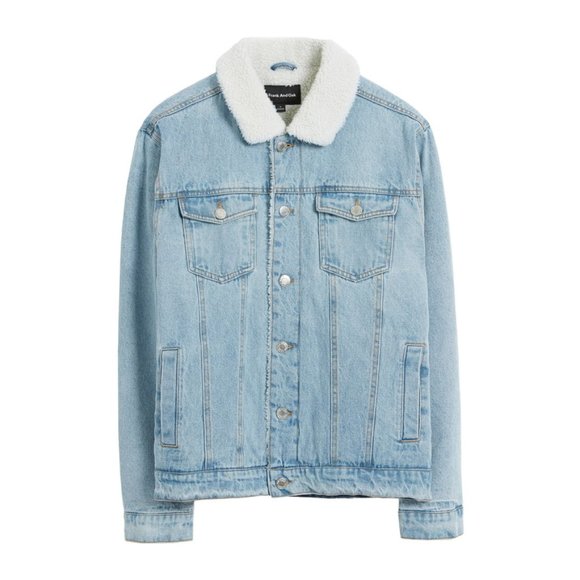 Frank & Oak Fleece Sherpa Lined Denim Jacket - Picture 4 of 9